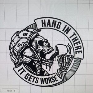 Hang In There Black Decal - Graphic Home Design car decal in any color you want
